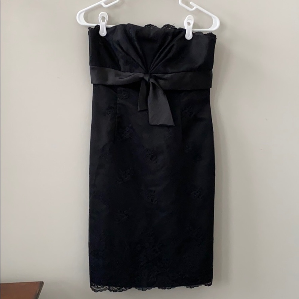 WHBM Black Lace Strapless Dress Size 4